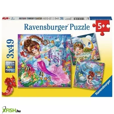 Ravensburger puzzle 3x49 db - csodás sellők