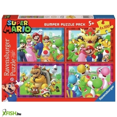 ravensburger puzzle 4x100 db - super mario