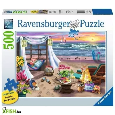 Ravensburger puzzle 500 db - tengerparti pihenés