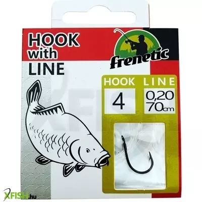 Frenetic Előkötött Horog 0,18mm Horog 6-os 70cm 10db