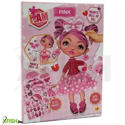 Slammer mágneses öltöztetőbaba - pink