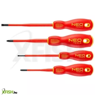 Neotools csavarhúzó készlet 1000v, szigetelt, 4db, vékonyított szárral