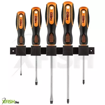 Neotools csavarhúzó készlet, fali tartóval, 5db