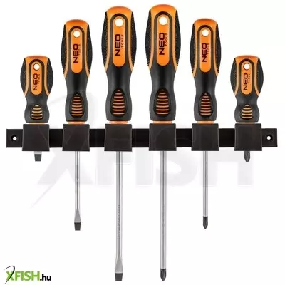 Neotools csavarhúzó készlet, fali tartóval, 6db