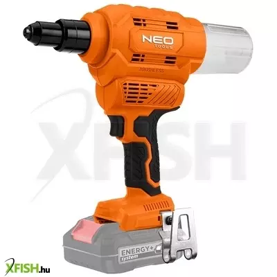 Neotools akkus popszegecshúzó, energy+, 18v, szegecsátmérő 2,4-6-4mm, húzóerő 12000 n