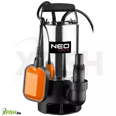 Neotools szennyvízszivattyú, inox ház, 1100w, 18.000l/óra