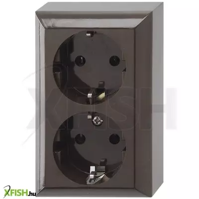 Gao 0510076777 business line ip20, 2 férőhelyes földelt csatlakozóaljzat, beltéri, 230 v~ /50 hz / 16 a, barna
