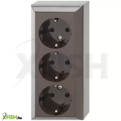 Gao 0510089777 business line ip20 3 férőhelyes földelt csatlakozóaljzat, beltéri, 230 v~ /50 hz / 16 a, barna