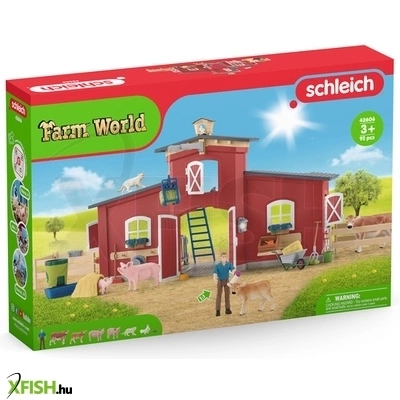 schleich vörös pajta állatokkal slh42606