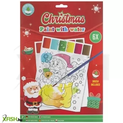 Grafix karácsonyi kifestő a4, 6 lap +ecset