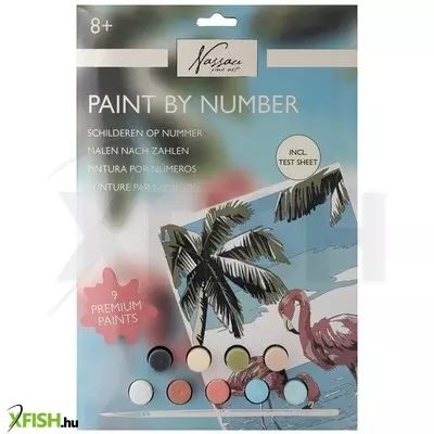 Grafix fess számok szerint, 33, 5x23, 8 cm, flamingó