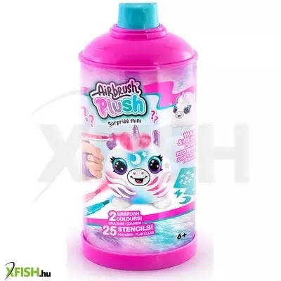 Canal toys airbrush plush, színezhető állatok, meglepetés mini plüss, 6 féle