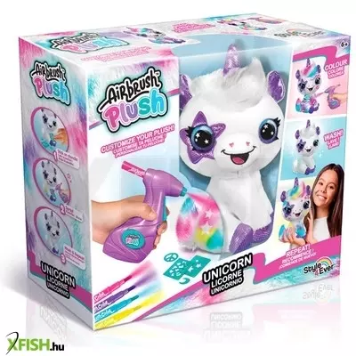 Canal toys airbrush plush, színezhető állatok, sötétben világító unikornis