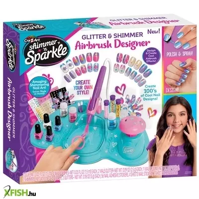crazart shimmer‘n sparkle festékszórós manikűrszalon