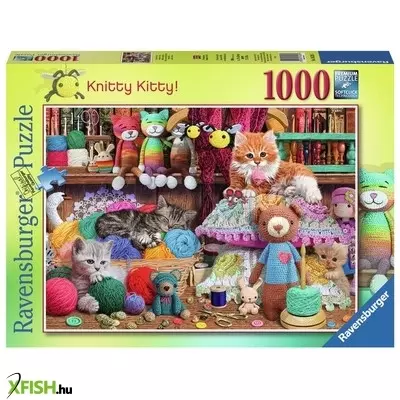 Ravensburger puzzle 1000 db - kötögetés cicákkal