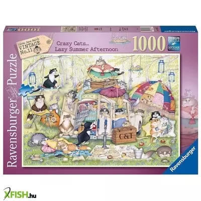 Ravensburger puzzle 1000 db - bolondos macskák