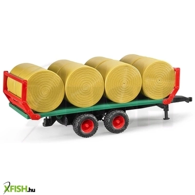 bruder bálaszállító pótkocsi 8 körbálával