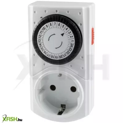 Gao 0760s mechanikus beltéri időzítő óra, manuális bekapcsolási lehetőség, 30 perces intervallumok, naponta ismétlődő kapcsolások, 250 v, 3680 W