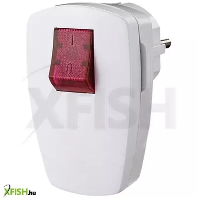 Gao 0795s földelt dugvilla világító kapcsolóval, max. 3680w, fehér