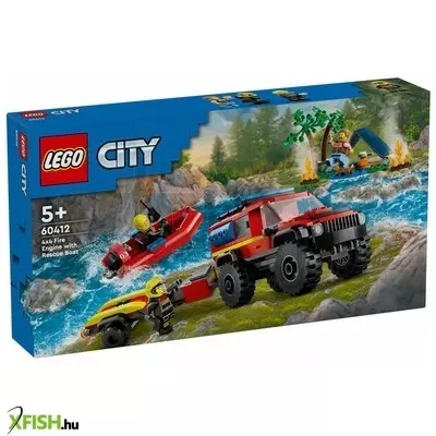 Lego city fire 60412 4x4 tűzoltóautó mentőcsónakkal