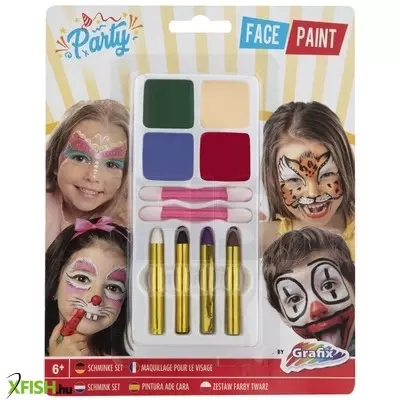 Grafix arcfesték 4 festék, 4 ceruza, 2 applikátor