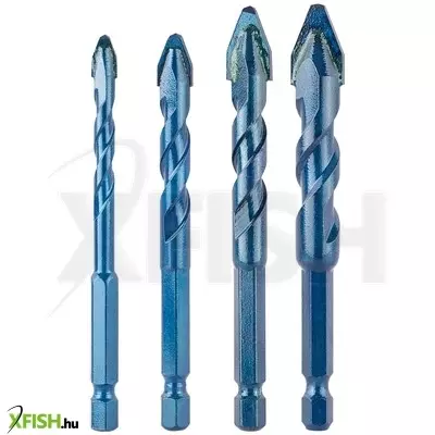 Neotools univerzális keményfémlapkás fúrókészlet 14 hatszög szárral, 4db-os, 6,8,10,12mm