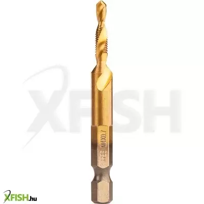 Neotools gépi menetfúró, 2az1ben előfúró éllel, hss-titán, m4x0,7mm, hatszög szárral