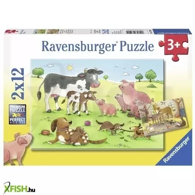 Ravensburger boldog állatcsaládok 2 X 12 darabos puzzle