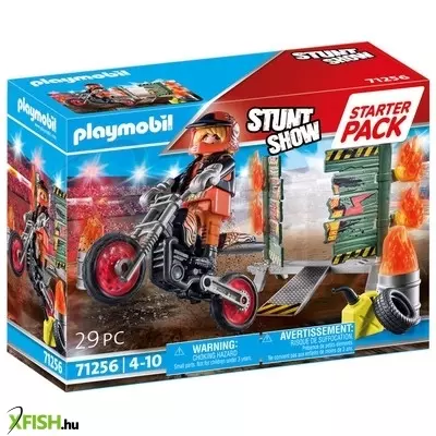 Playmobil starter pack - kaszkadőr motorral és tüzes karikával