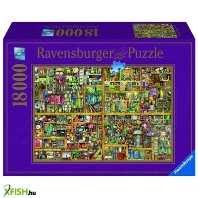 Ravensburger puzzle 18 000 db - varázslatos könyves szekrény