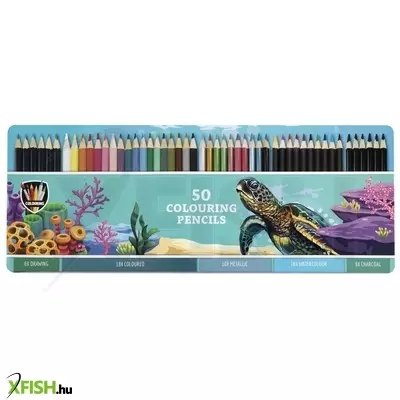 grafix színes ceruzák fém dobozban, 50 db