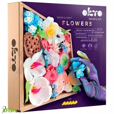 Okto sensory okto wood&craft diy gyurmavirágok - románc