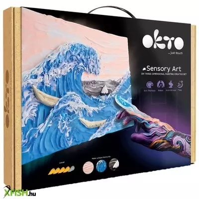 Okto sensory art kreatív szett nagy hullám kanawaganál