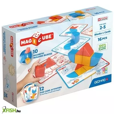 Geomag magicube recycled blocks & cards 16 db