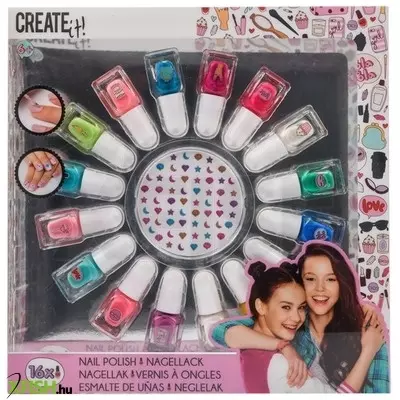 Create it! sellő körömlakk 16 szín +matricák