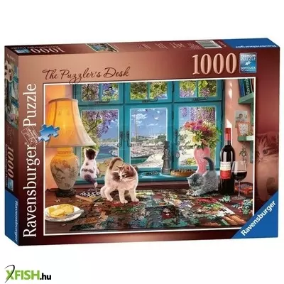 Ravensburger puzzle 1000 db - a puzzle kirakó asztala