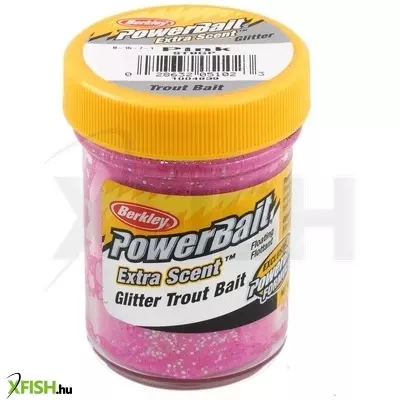 Berkley PowerBait Glitter Trout Bait Pisztráng csali paszta Pink Jar 1.80