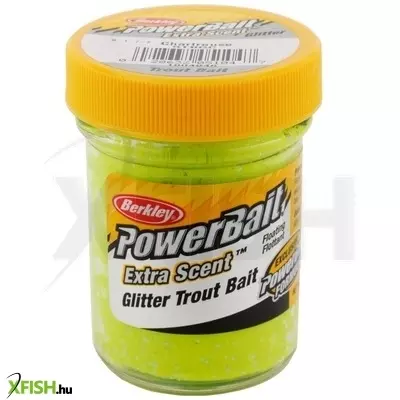 Berkley PowerBait Glitter Trout Bait Pisztráng csali paszta Chartreuse Jar 1.80
