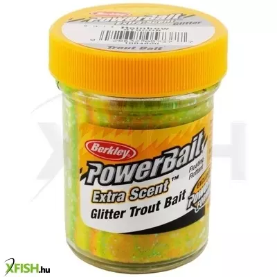 Berkley PowerBait Glitter Trout Bait Pisztráng csali paszta Rainbow Jar 1.80