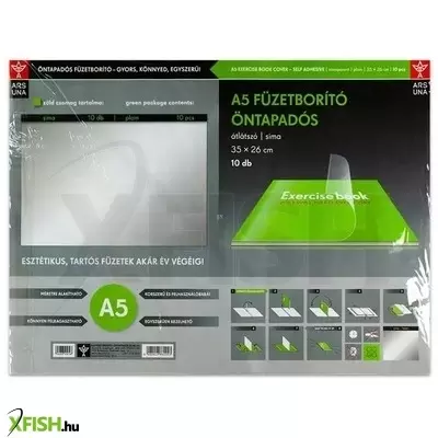 Öntapadós tankönyv és füzet borító fólia - A5, sima, 10 ív