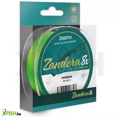Delphin Zandera 8 Fonott Pergető Zsinór Fluo Zöld 0,18 mm 14,6 kg 150 m