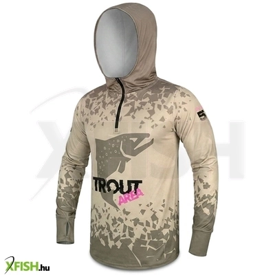 Delphin Uv Armor 50+ Kapucnis Hosszúujjú Uv Álló Póló Trout L