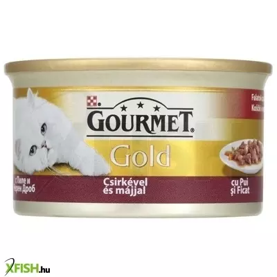 Gourmet gold szószban csirke+szív+máj 85g, 24 db/csomag