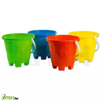 Bástyás homokozóvödör, kerek - több színben