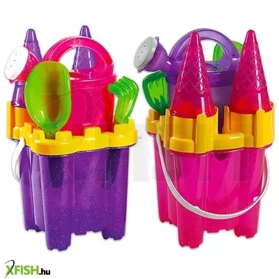 Csillogó homokvár készlet kannával - több színben