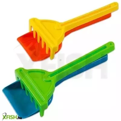 Homokozólapát és gereblye szettben - 26 cm, több színben