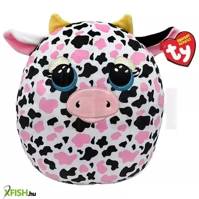 Ty squishy beanies párna alakú plüss figura milkshake, 22 cm - tehén