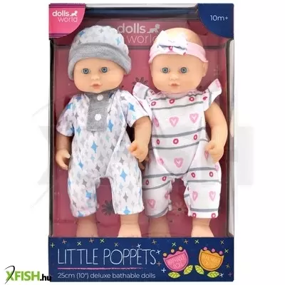 Dolls world baba, 25 cm fürdethető ikerpár