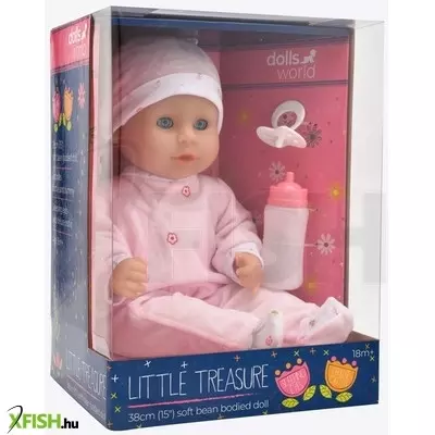 dolls world baba, little treasure, 38 cm, babzsák testű