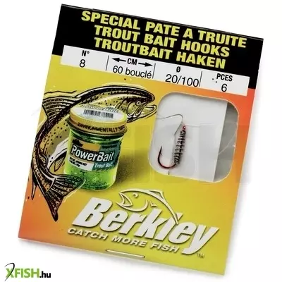 Berkley Trout Bait Hooks 6 Pisztrángozó Horog Red 6 db/csomag